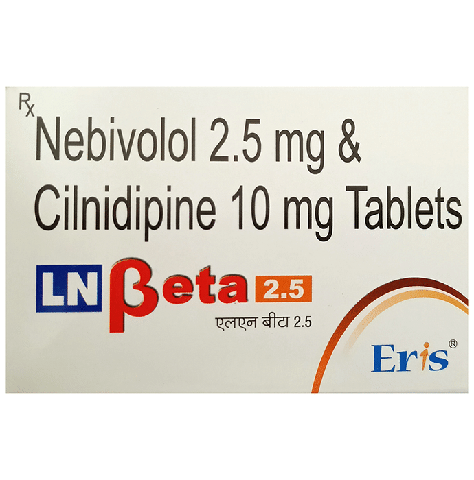 Lnbeta 2.5 Tablet – Nebivolol (2.5mg) 2.5 mg by Eris Lifesciences Ltd — photo 1 of 4