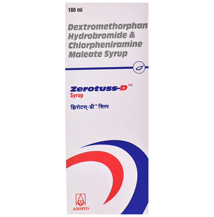 Zerotuss-D Syrup Sugar Free – Chlorpheniramine Maleate (2mg/5ml) by Aristo Pharmaceuticals Pvt Ltd — photo 1 of 6