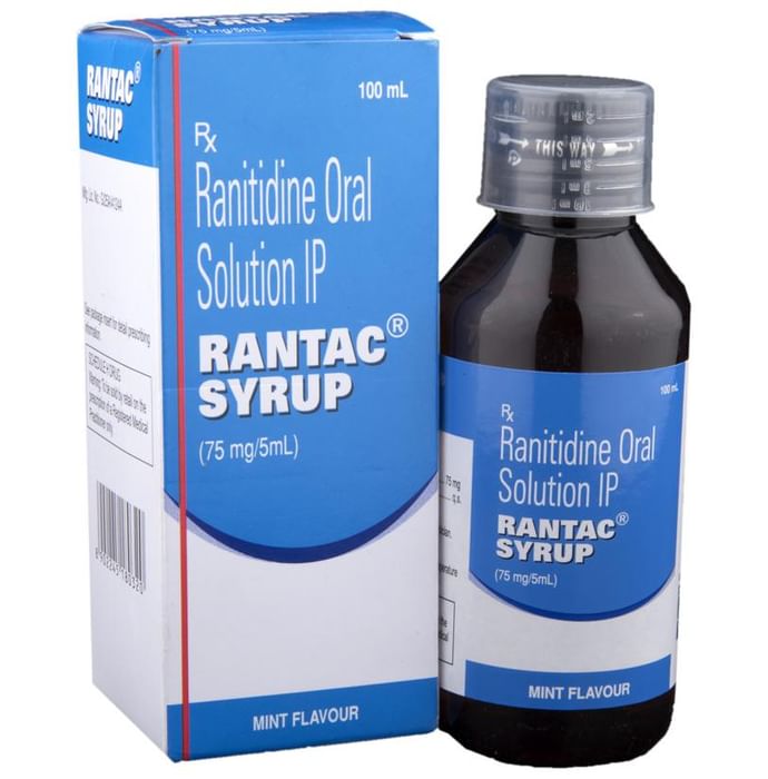 Rantac Syrup Mint – Ranitidine (75mg/5ml) by J B Chemicals and Pharmaceuticals Ltd — photo 1 of 5