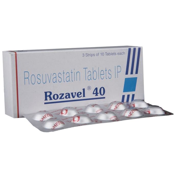 Rozavel 40 Tablet – Rosuvastatin (40mg) 40 mg by Sun Pharmaceutical Industries Ltd — photo 1 of 5