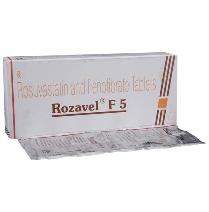 Rozavel F 5 Tablet – Fenofibrate (160mg) 5 mg by Sun Pharmaceutical Industries Ltd — photo 1 of 5