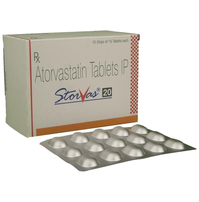 Storvas 20 Tablet – Atorvastatin (20mg) 20 mg by Sun Pharmaceutical Industries Ltd — photo 1 of 4